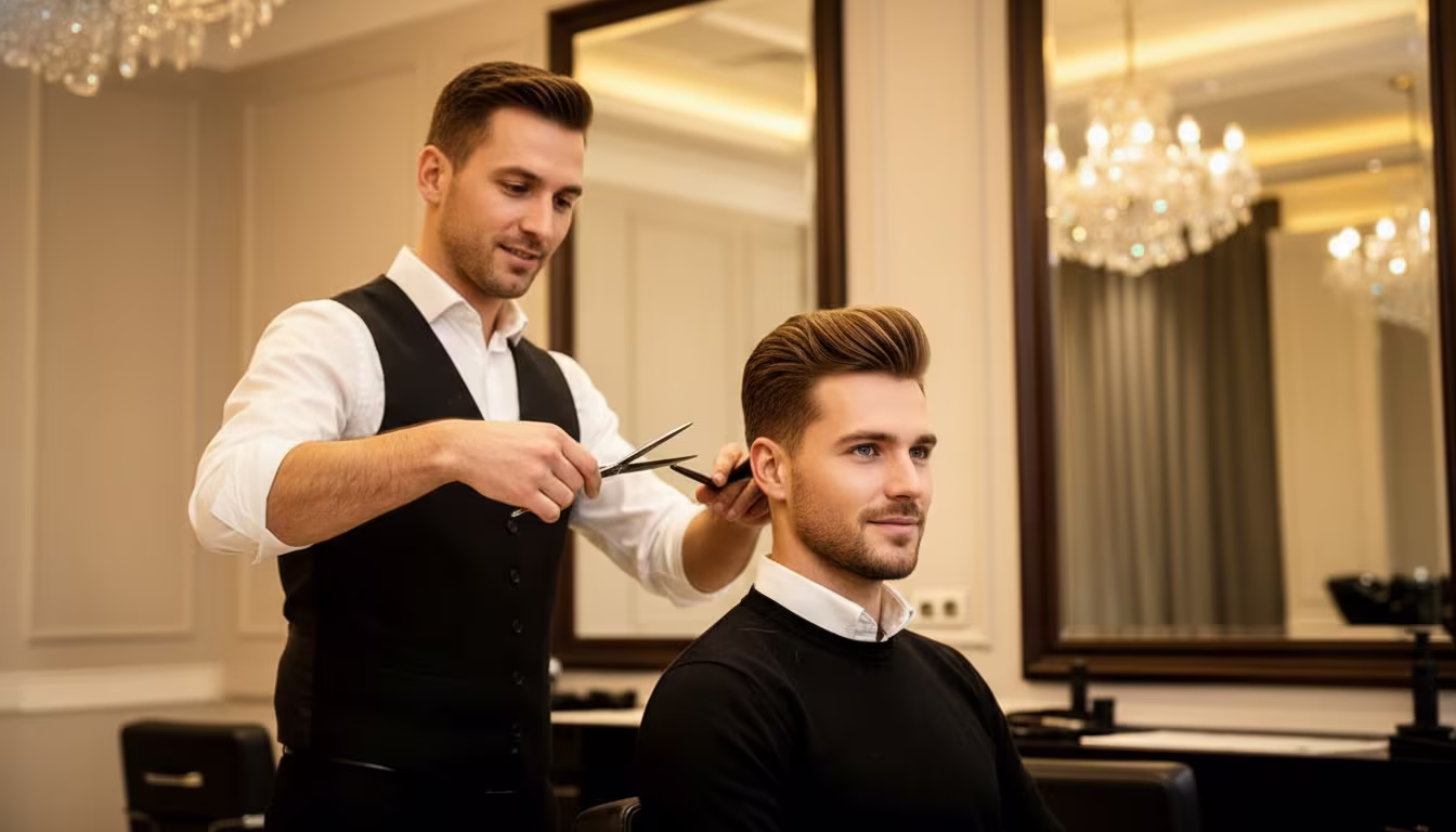 Herrenhaarschnitt beim Friseur in Konstanz mit präzisem Styling