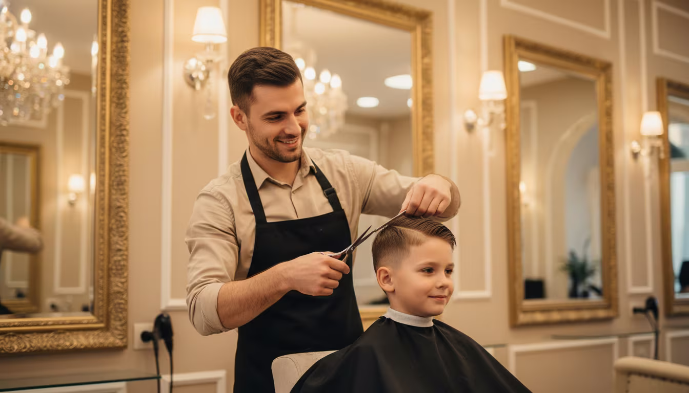 Kinderhaarschnitt beim Friseur in Konstanz mit geduldigem Styling